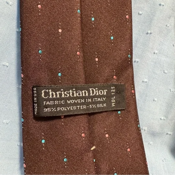 Dior Brown Classic Silk Ties - Picture 5 of 11